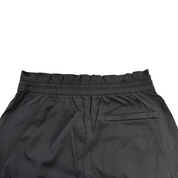 Athleta Womens pants 4 Black Lightweight Nylon Elastic Waist pull on wide leg - Picture 9 of 11